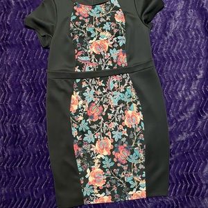 New-Floral Black dress